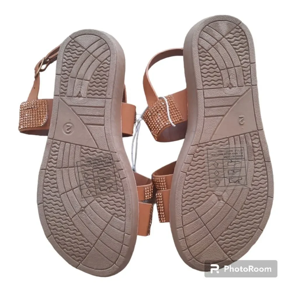 Adrienne Vittadini Mandy Rhinestone Strappy Sandals